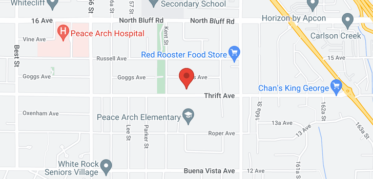 map of 15855 THRIFT AVENUE